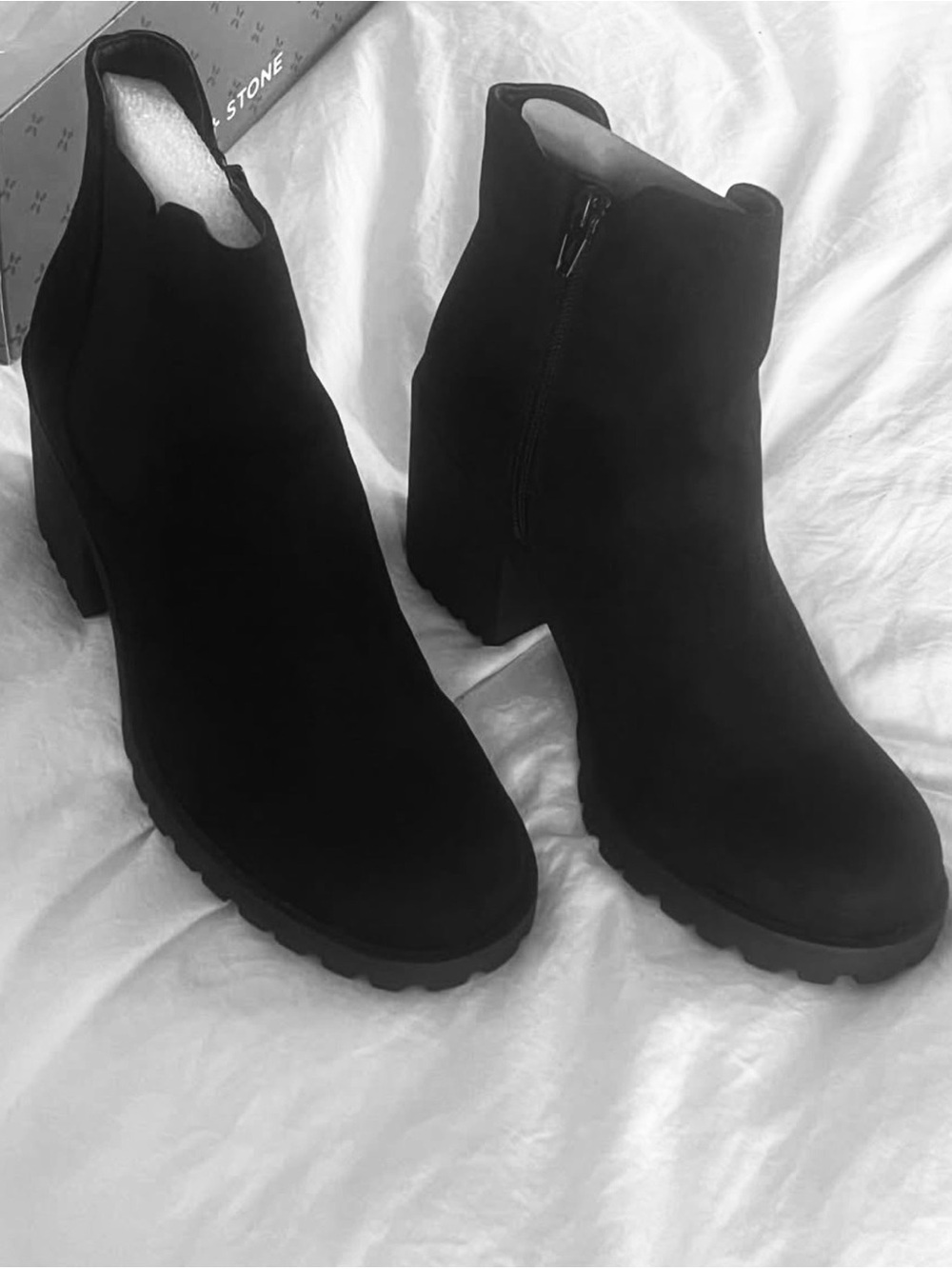 Sun + Stone Black Ankle Booties